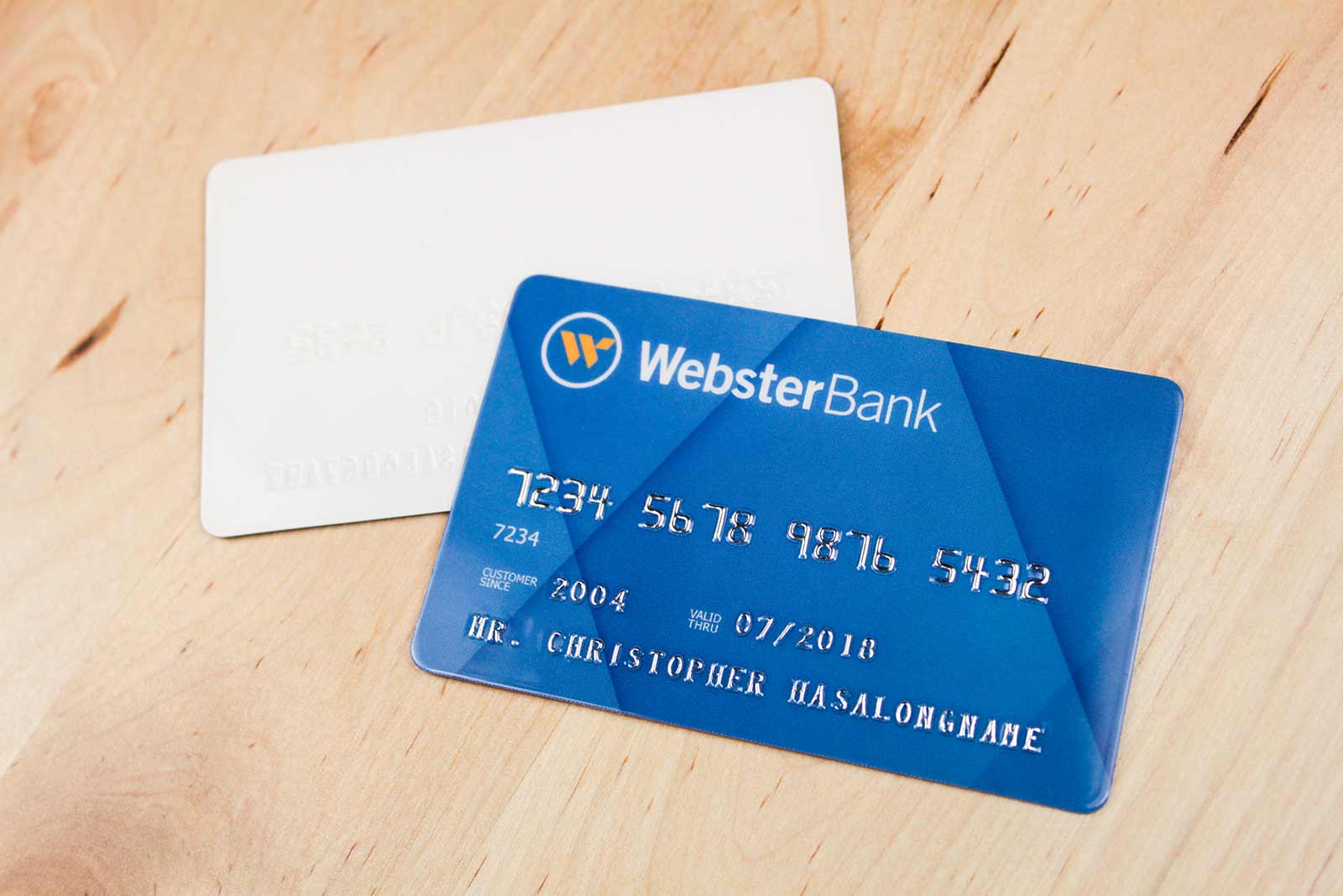 Webster Bank Embossed Membership Card