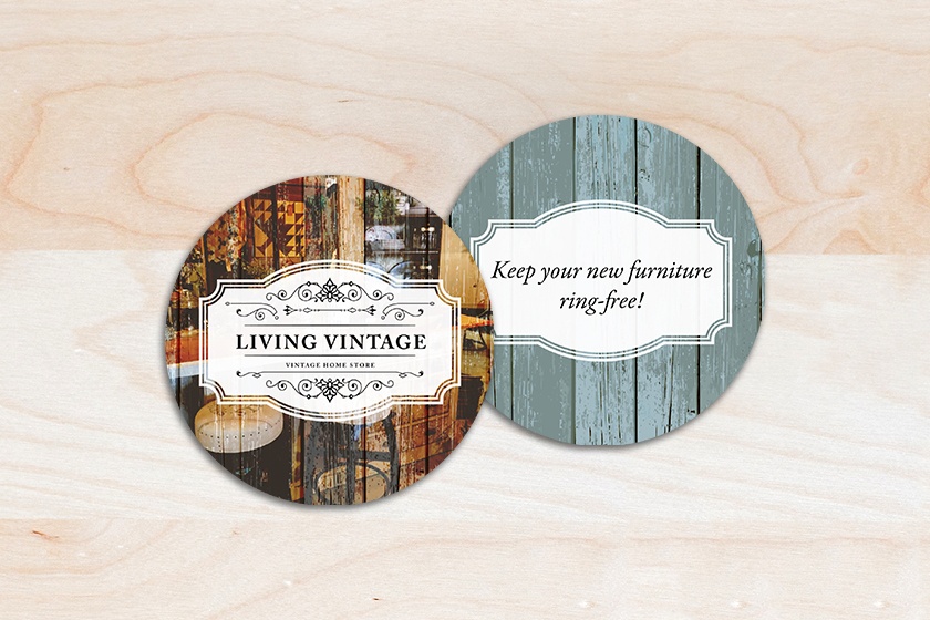 Living Vintage Home Store Coasters