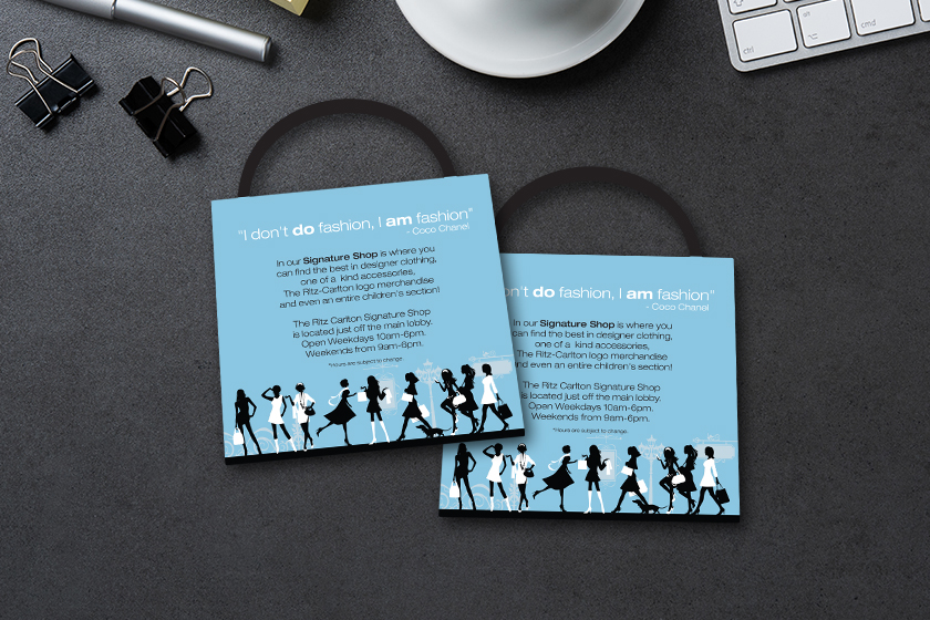 Ritz Carlton Signature Shop Promo Cards
