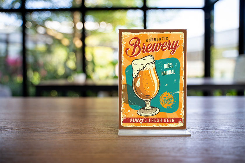 Authentic Brewery Table Sign