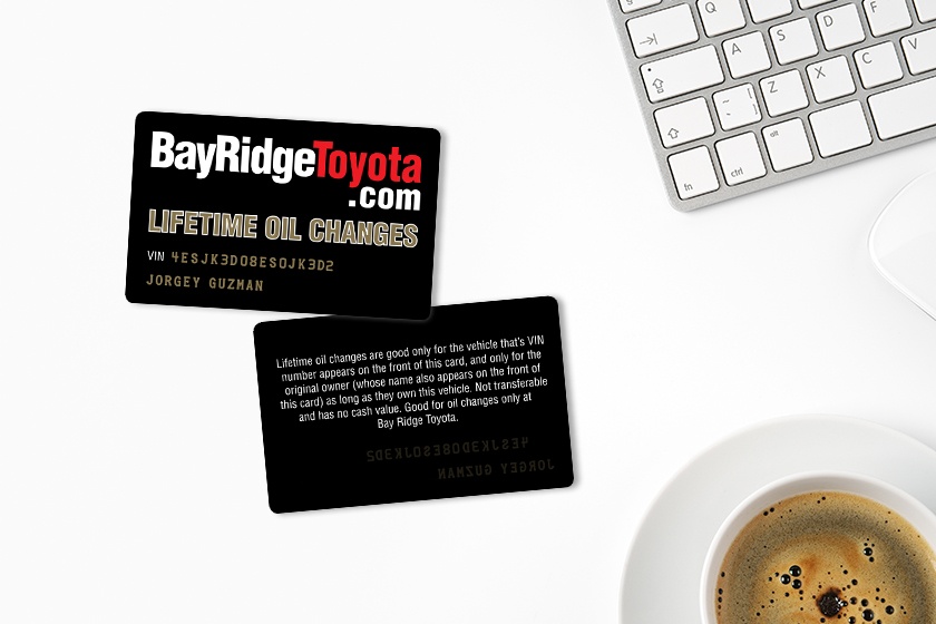 BayRidgeToyota.com Oil Change Card