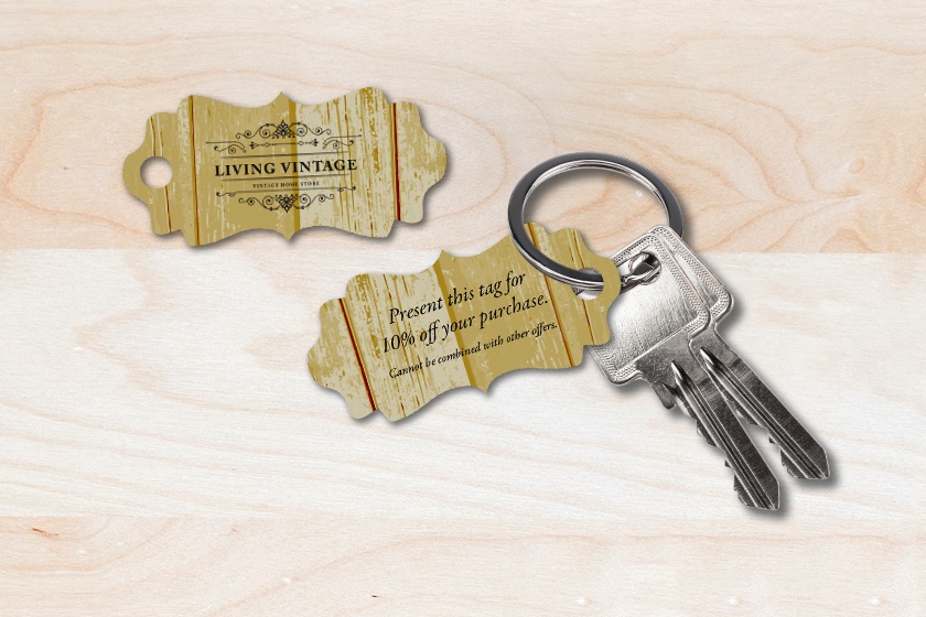 Living Vintage Home Store Key Tags