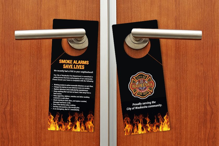 City of Waukesha Fire Department Door Hangers