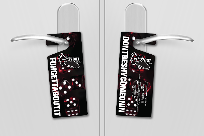 Lucky 700T Casino Door Hangers