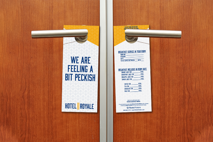 Hotel Royale Room Service Door Hangers
