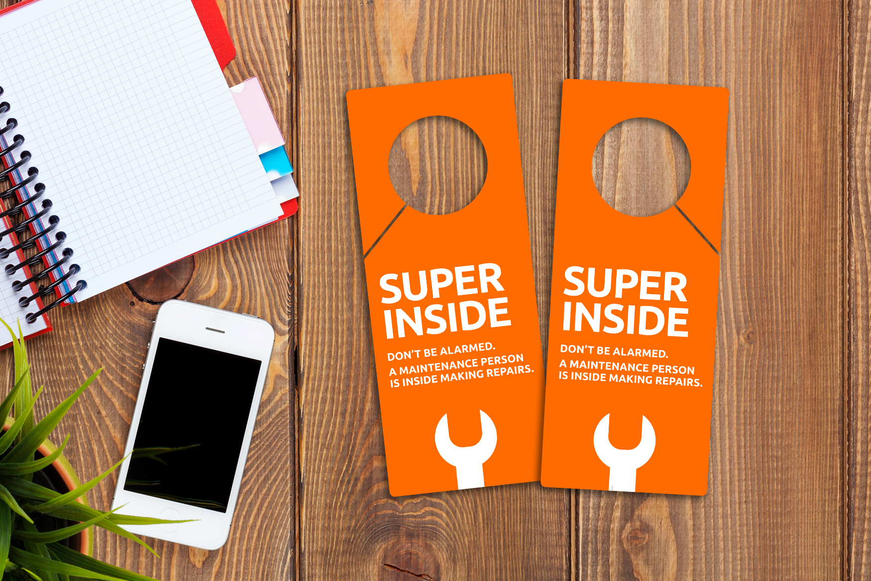 Super Inside Maintenance Door Hangers