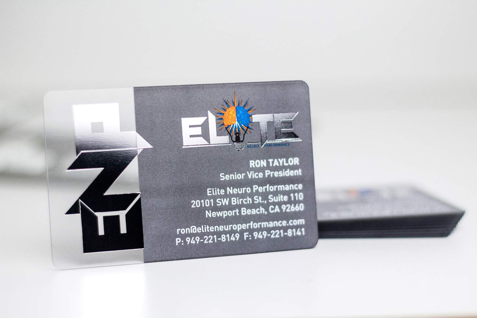 Elite Neuro Performance Clear Business Cards