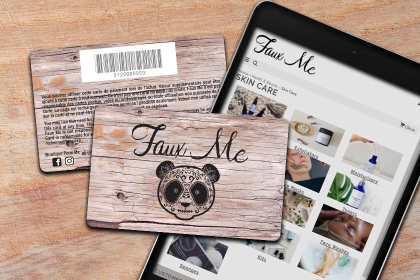 Faux Me Wooden Gift Card