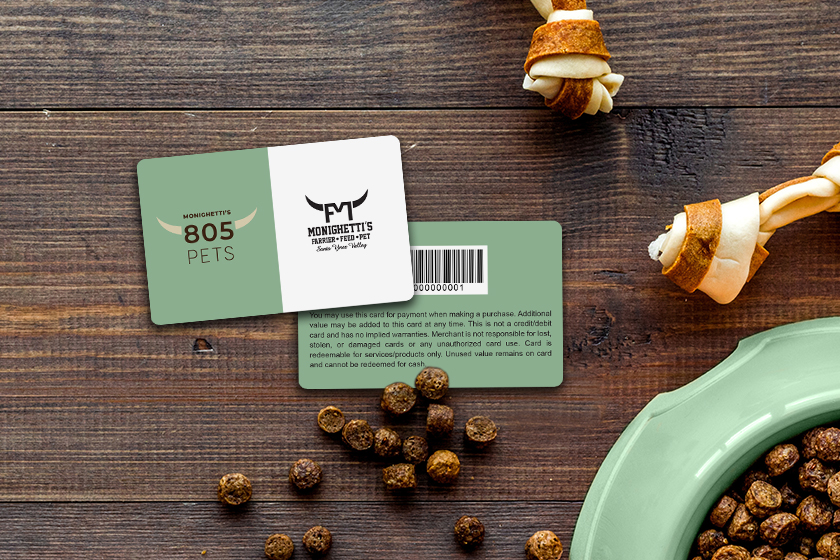 Monighetti's 805 Pets Gift Cards