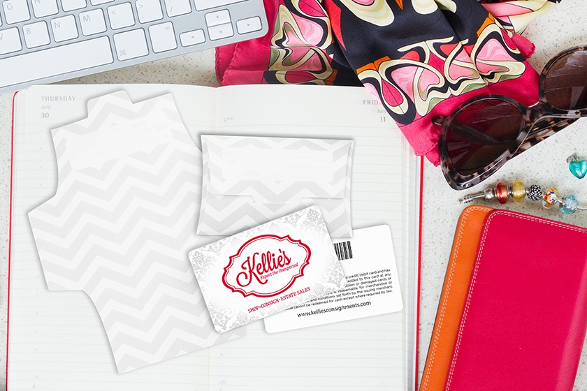 Kellie's Consignment Gift Card and Pillow Box Holder