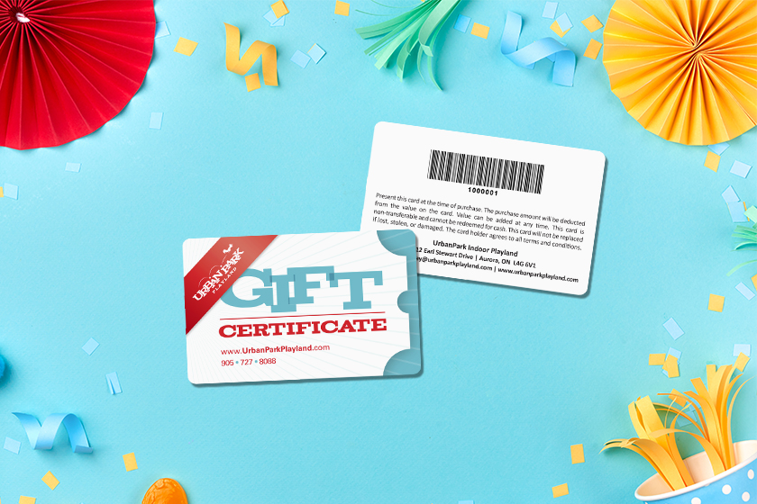 Urban Park Playland Gift Certificate