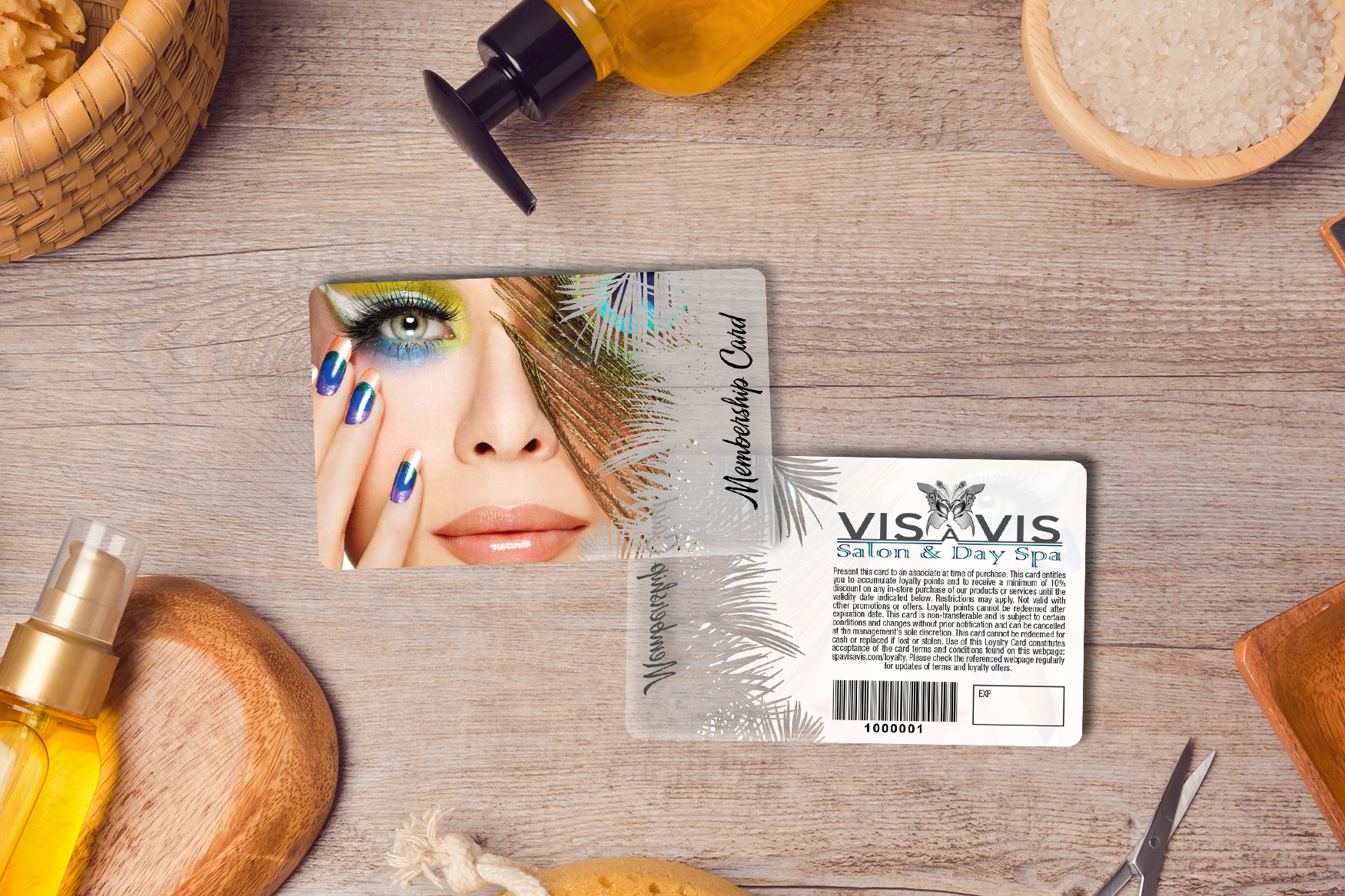 Vis a Vis Salon & Day Spa Membership Cards