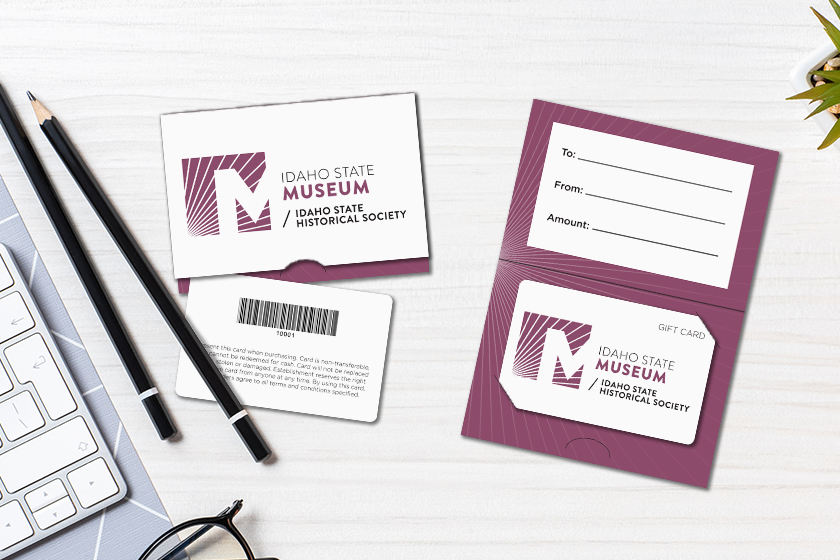 Idaho State Museum Gift Cards and Custom Gift Card Holders