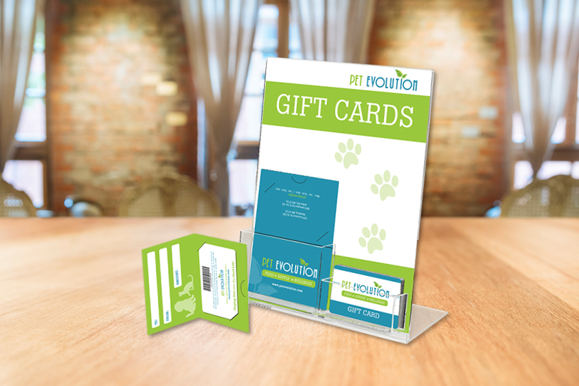 Pet Evolution Gift Cards and Matching Gift Card Holders