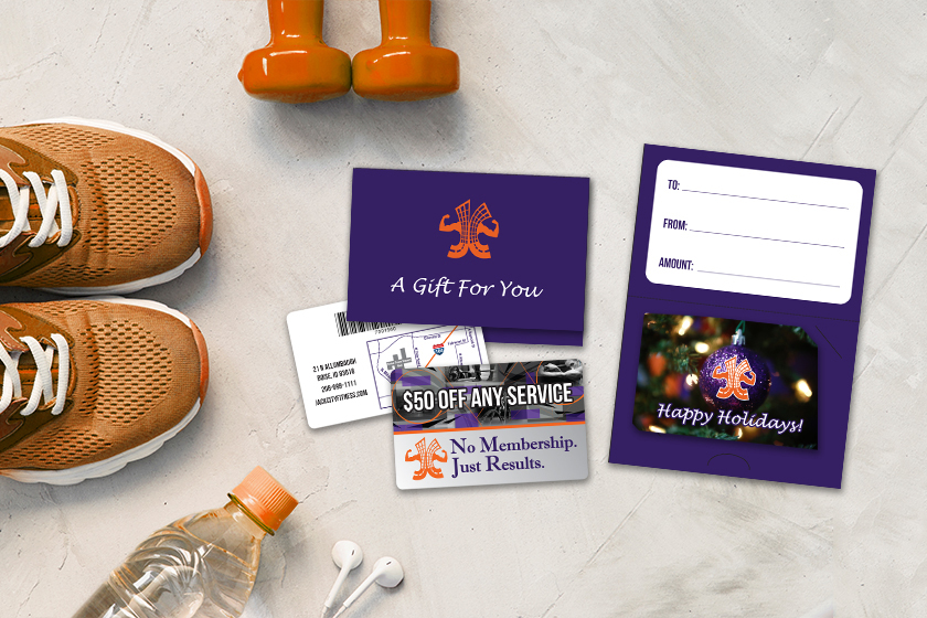 Jack City Fitness Gift Cards and Custom Gift Card Holders