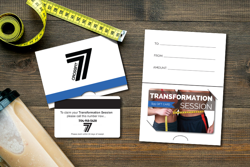 CrossFit 77 Gift Cards with Custom Gift Card Holders