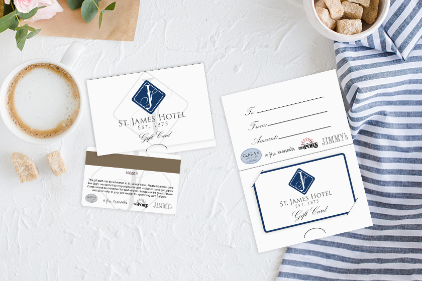 St. James Hotel Gift Cards and Custom Gift Card Holders