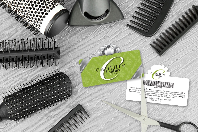 Capture Salon Die Cut Gift Cards