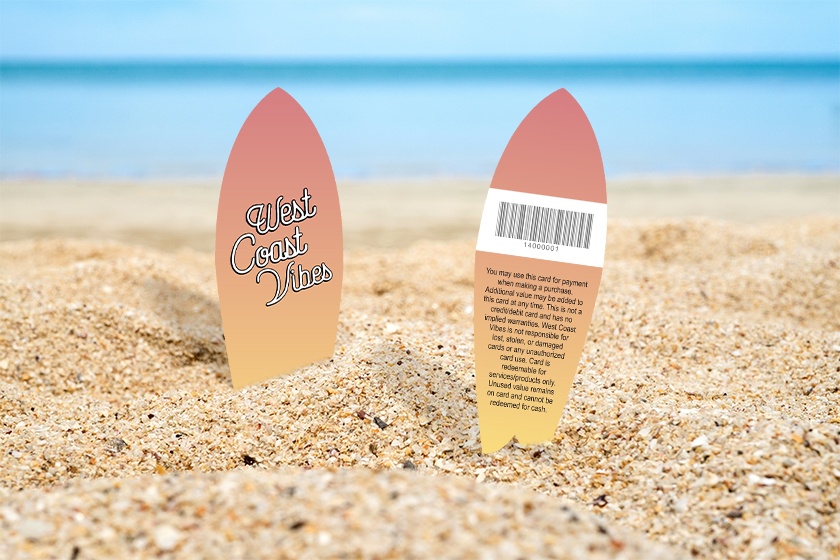 West Coast Vibes Surf Board Gift Cards