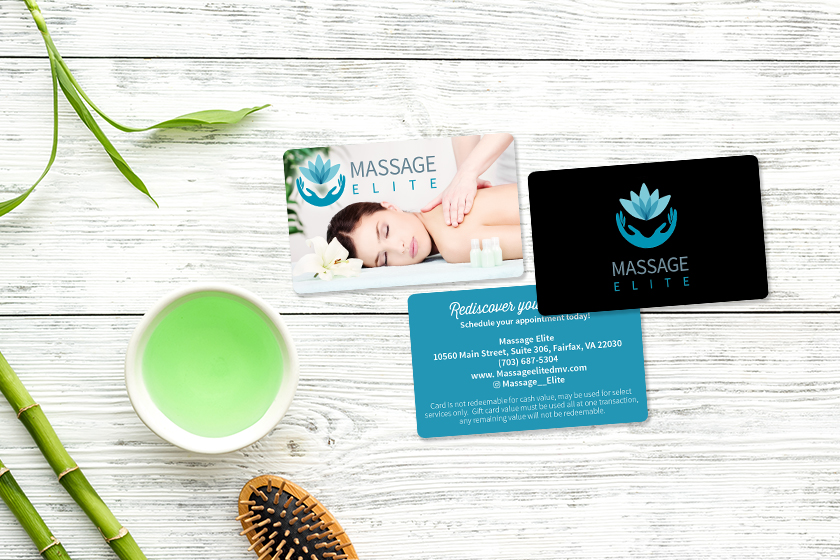 Massage Elite Gift Cards and Membership Cards