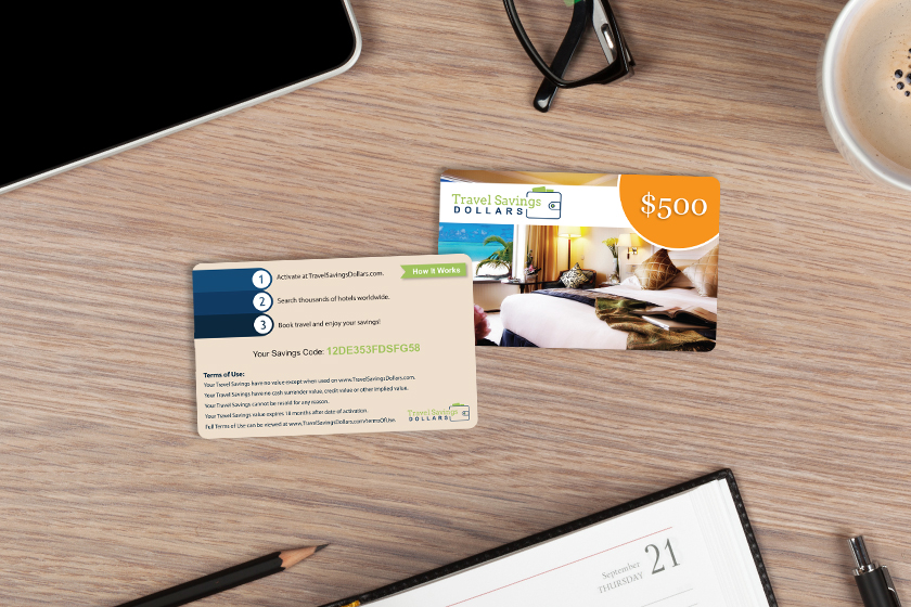 Travel Savings Dollars Gift Cards