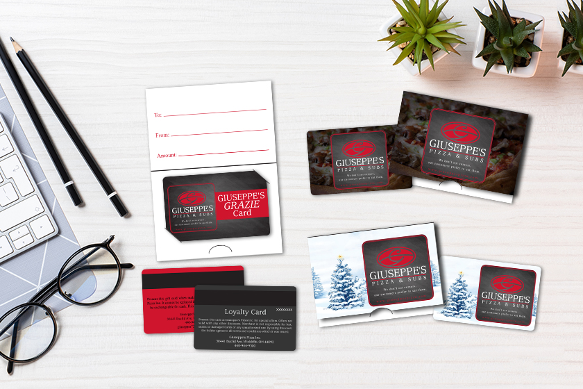 Giuseppe's Pizza & Subs Gift Cards and Custom Gift Card Holders