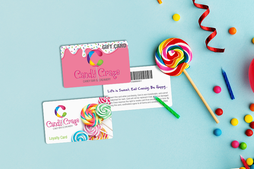 Candy Craze Candy Bar & Creamery Gift Cards and Loyalty Cards
