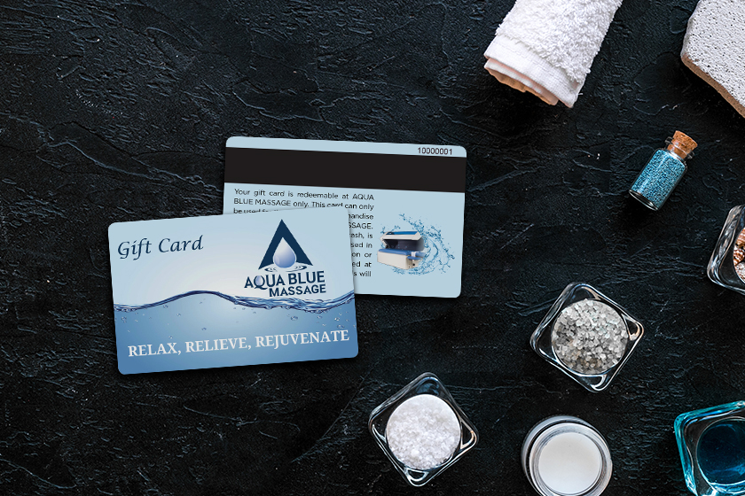 Aqua Blue Massage Gift Cards