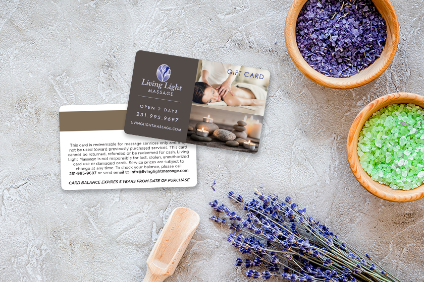 Living Light Massage Gift Cards