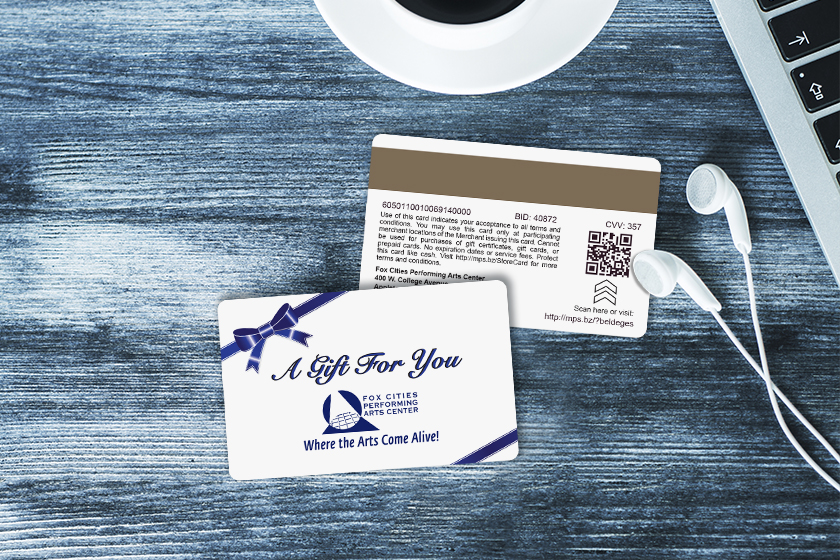 Fox Cities Performing Arts Center Gift Cards with Magnetic Stripe