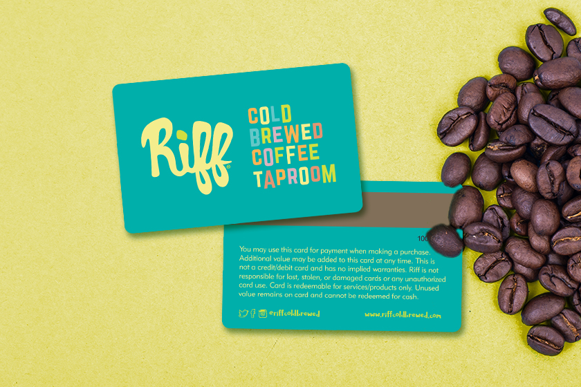 Riff Cold Brewed Coffee Taproom Gift Cards