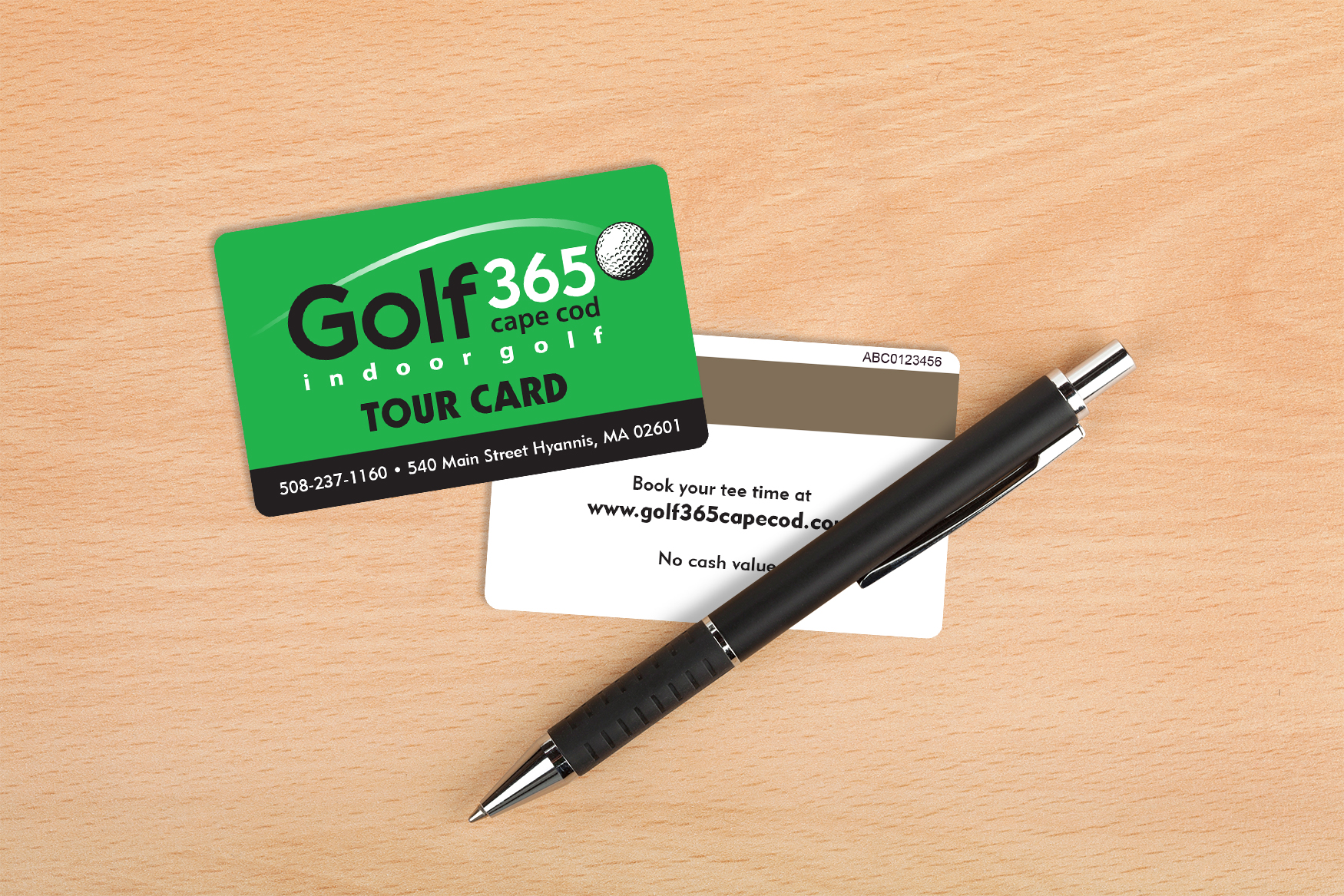 Golf 365 Cape Cod Indoor Golf Tour Cards