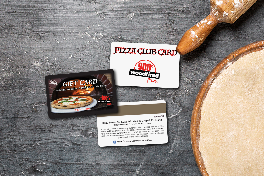 900 Degrees Woodfired Pizza Gift Cards and Club Cards