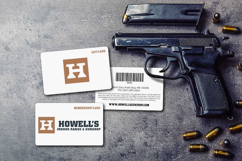Howell's Indoor Range & Gunshop Gift and Membership Cards