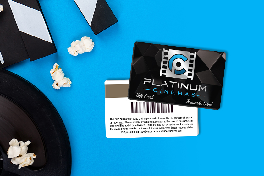Platinum Cinemas Gift Cards and Rewards Cards