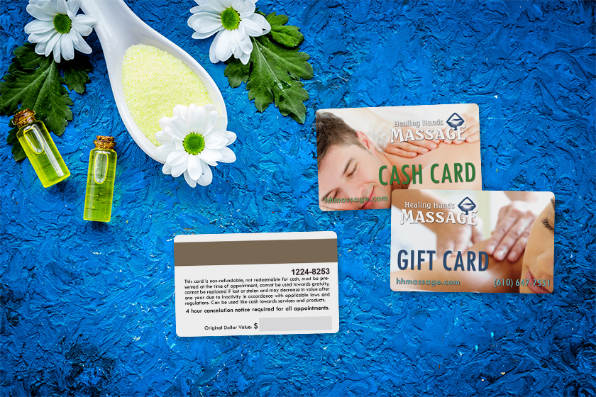 Healing Hands Massage Cash Cards and Gift Cards