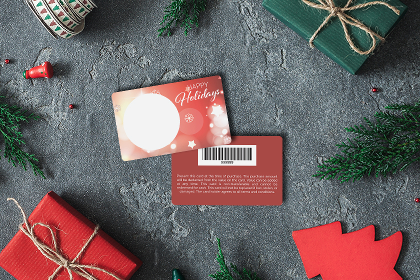 Happy Holidays Stars & Snowflake Gift Cards