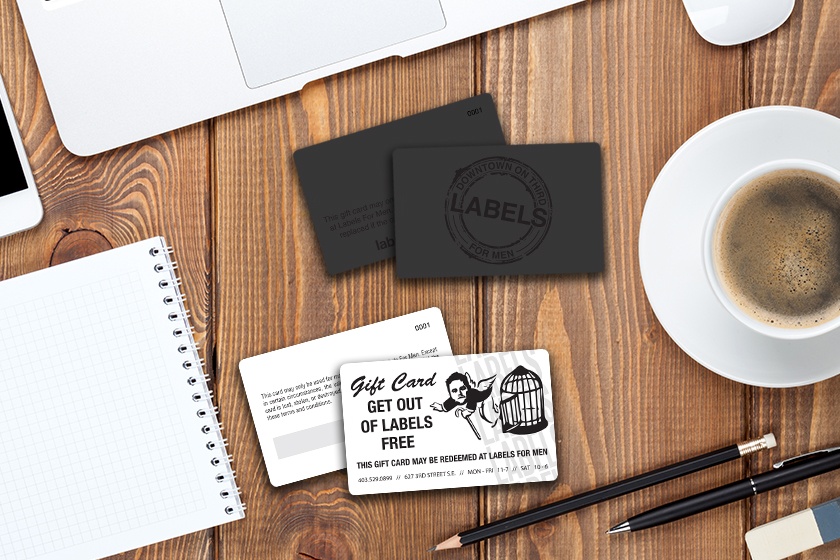 Labels For Men Gift Cards Before and After
