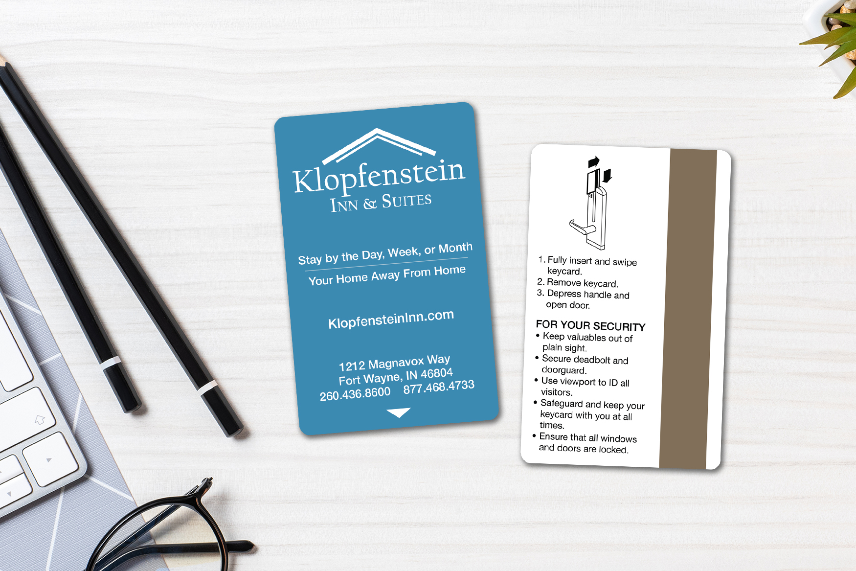 Klopfensetin Inn & Suites Hotel Key Cards