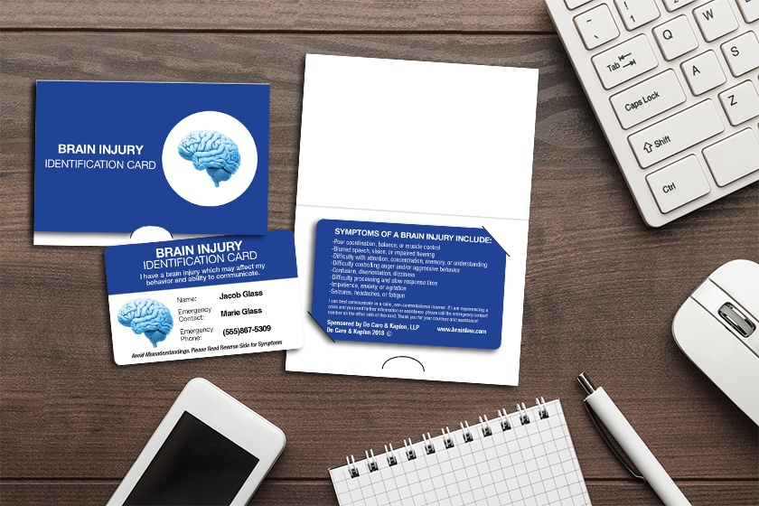 De Caro Kaplen Brain Injury Identification Card