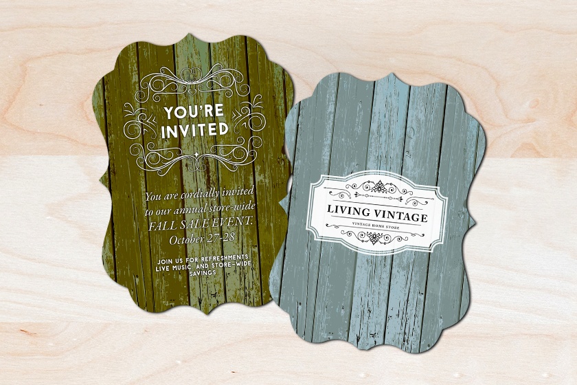 Living Vintage Home Store Event Invitation