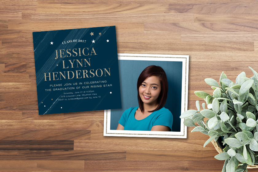 Jessica Lynn Henderson Graduation Party Invitations