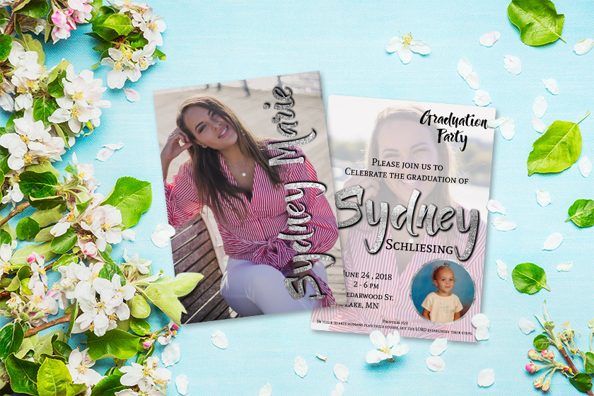 Sydney Schliesing Graduation Party Invitations
