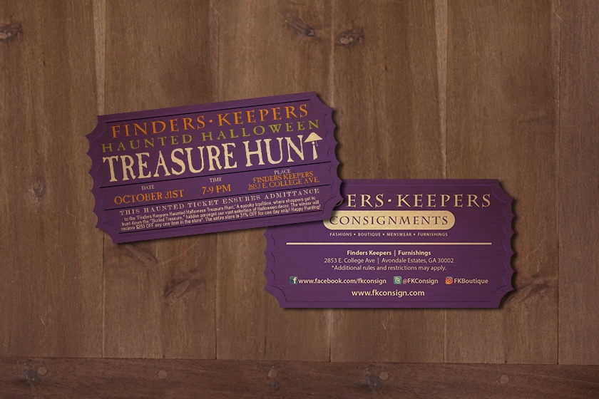 Finders Keepers Golden Ticket Invitation
