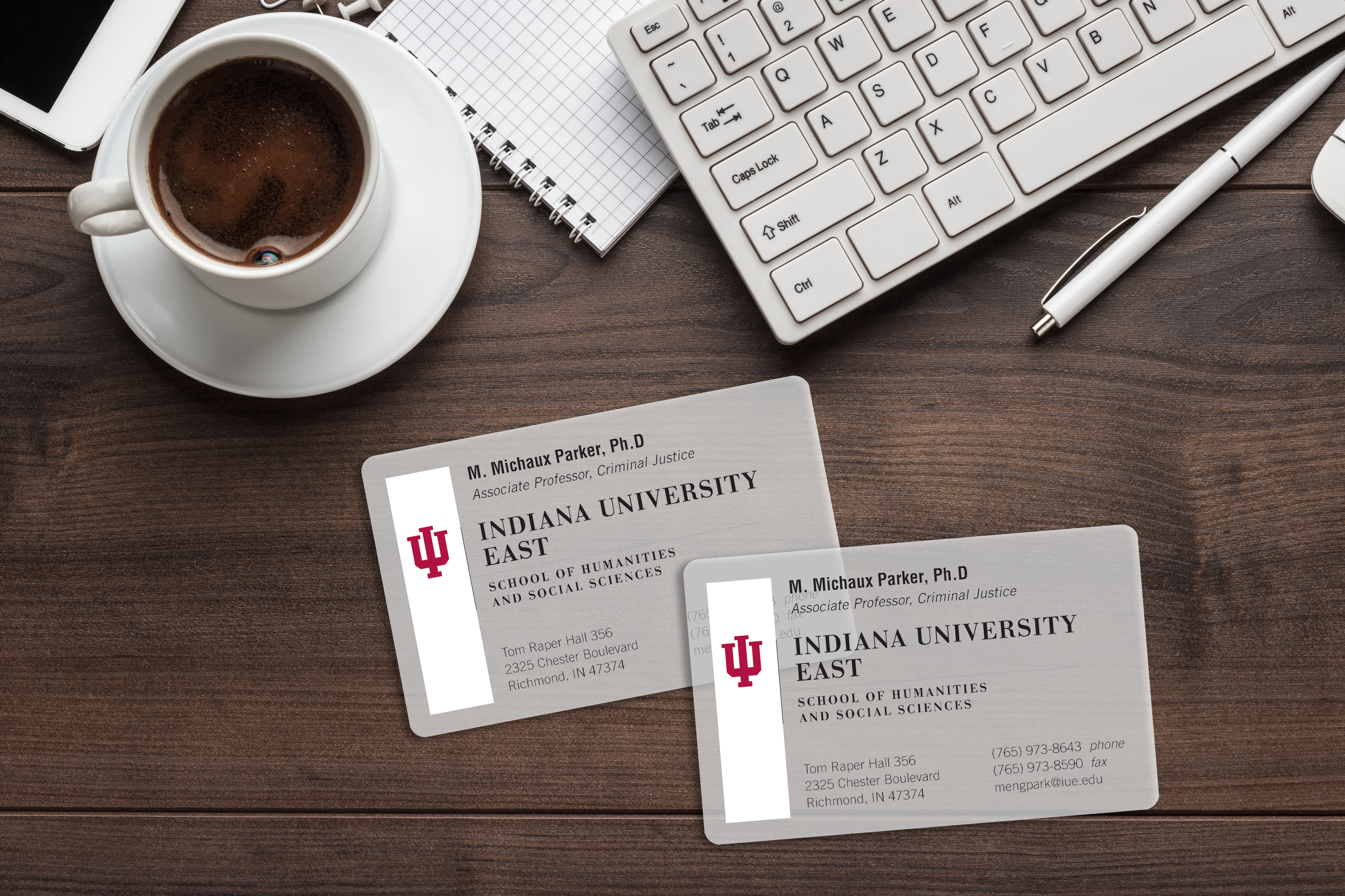 Indiana University East Business Cards