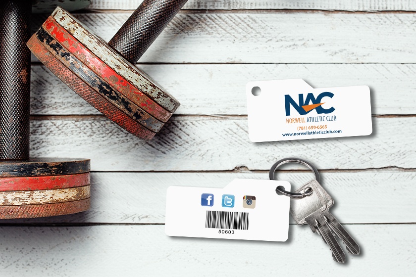 Norwell Athletic Club Member Key Tags