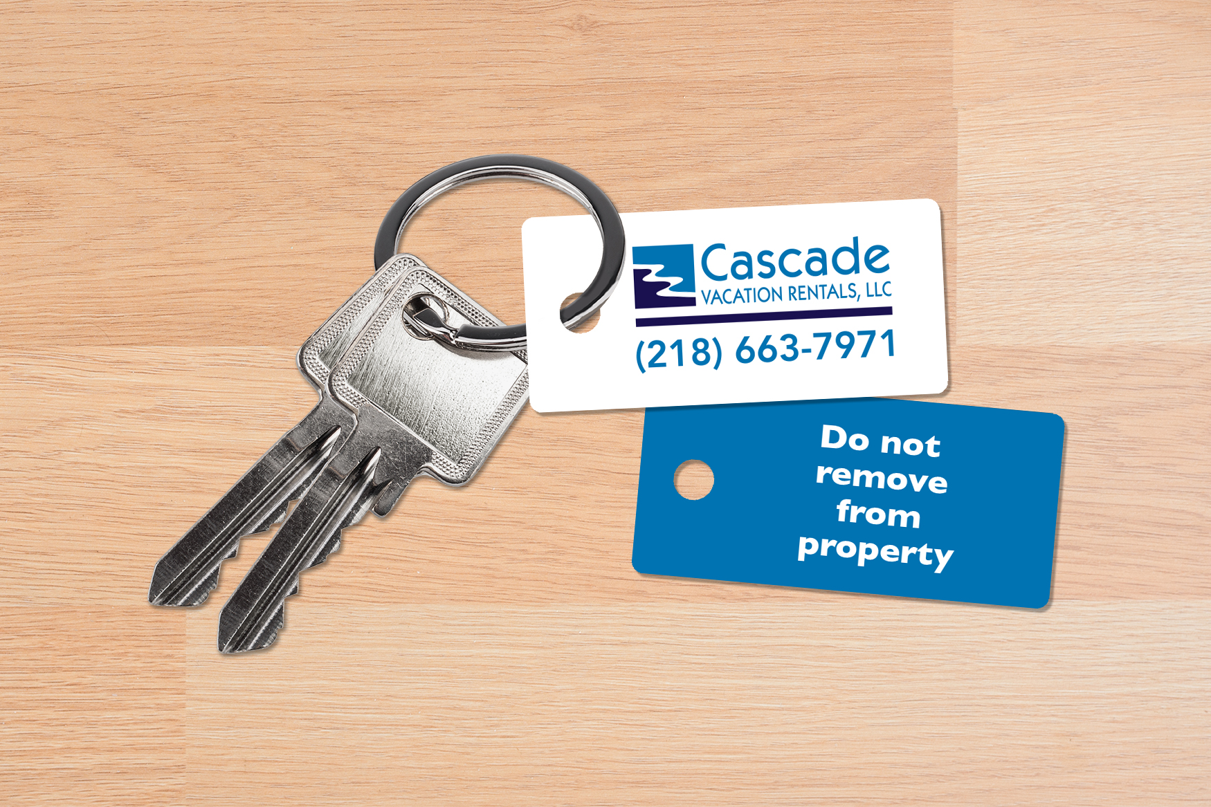Cascade Vacation Rentals Key Tags