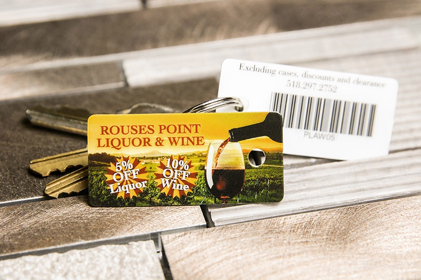 Rouses Point Liquor & Wine Discount Key Tags