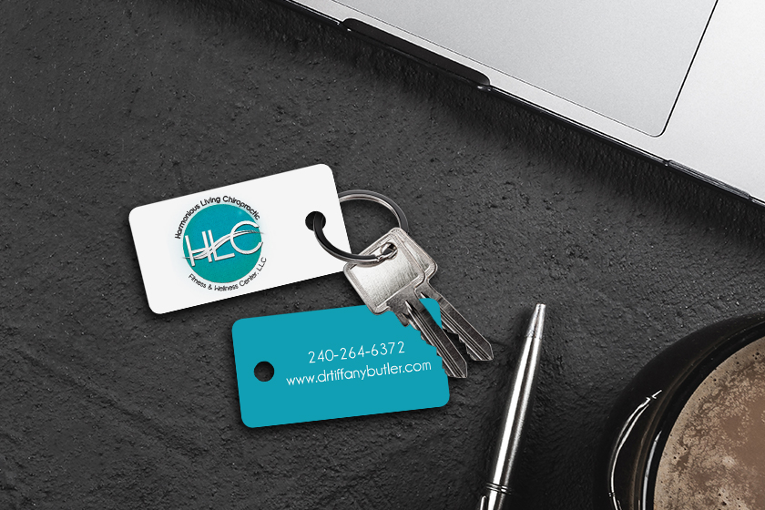 Harmonious Living Chiropractic Key Tags