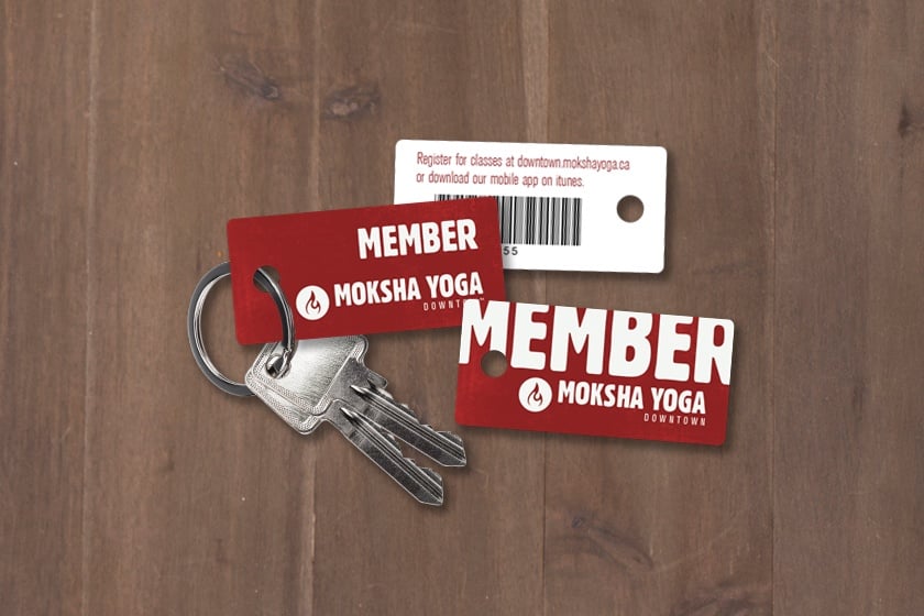 Custom key tags with barcode for a membership program